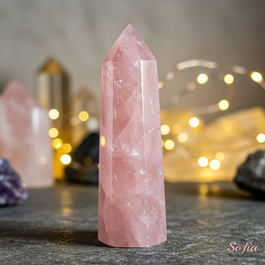 Rose Quartz Crystal Tower | Healing Decor - photo 1