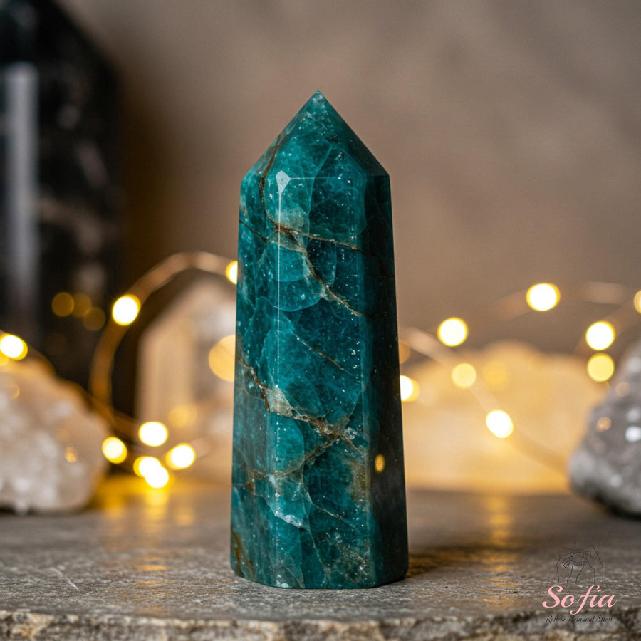 Apatite Crystal Tower | Healing Crystal Decor - photo 1