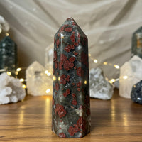 African Bloodstone Crystal Tower | Crystal Stone Decor