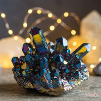 Titanium Angel Aura Quartz Cluster | Crystal Stone Decor
