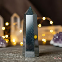 Hematite Crystal Tower | Crystal Stone Decor