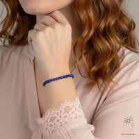4MM Lapis Lazuli Bracelet | Dainty Beaded Crystal Jewelry