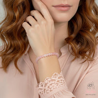 4MM Rose Quartz Bracelet | Dainty Beaded Crystal Jewelry