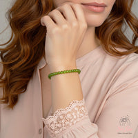 4MM Peridot Bracelet | Dainty Beaded Crystal Jewelry