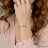 4MM Black Moonstone Bracelet | Dainty Beaded Crystal Jewelry