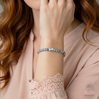 4MM Black Moonstone Bracelet | Dainty Beaded Crystal Jewelry