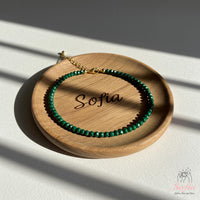 Malachite Bracelet | Minimalist Dainty Jewelry Stackable