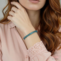 6MM Apatite Bracelet | Dainty Beaded Crystal Jewelry