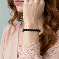 Black Tourmaline Stretch Bracelet | Crystal Jewelry
