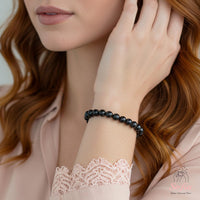 Black Tourmaline Stretch Bracelet | Crystal Jewelry