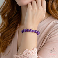 Chevron Amethyst Bracelet | Beaded Crystal Jewelry