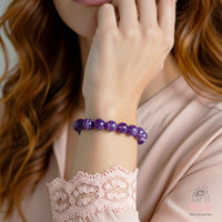 Chevron Amethyst Bracelet | Beaded Crystal Jewelry