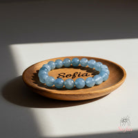 Aquamarine Stretch Bracelet | Beaded Crystal Jewelry