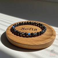 4MM Labradorite Bracelet | Dainty Beaded Crystal Jewelry