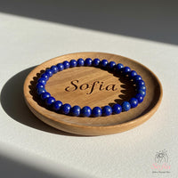 4MM Lapis Lazuli Bracelet | Dainty Beaded Crystal Jewelry