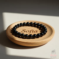 Black Tourmaline Stretch Bracelet | Crystal Jewelry