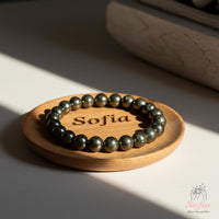 Pyrite Beaded Stretch Bracelet | Crystal Jewelry