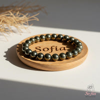 Pyrite Beaded Stretch Bracelet | Crystal Jewelry