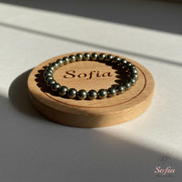 4MM Pyrite Bracelet | Dainty Beaded Crystal Jewelry