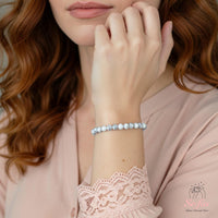 4MM Howlite Bracelet | Dainty Beaded Crystal Jewelry