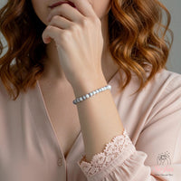 4MM Howlite Bracelet | Dainty Beaded Crystal Jewelry