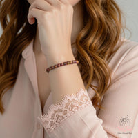 4MM Red Creek Jasper Bracelet | Dainty Beaded Crystal Jewelry