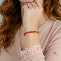 4MM Red Jasper Bracelet | Dainty Beaded Crystal Jewelry