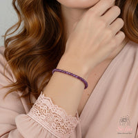 4MM Ruby Bracelet | Dainty Beaded Crystal Jewelry