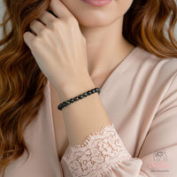 6MM Obsidian Bracelet | Dainty Beaded Crystal Jewelry
