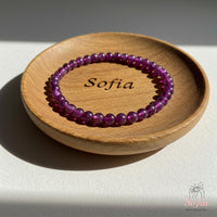 4MM Ruby Bracelet | Dainty Beaded Crystal Jewelry