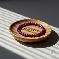 4MM Ruby Bracelet | Dainty Beaded Crystal Jewelry