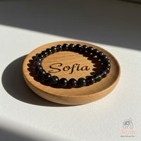6MM Obsidian Bracelet | Dainty Beaded Crystal Jewelry