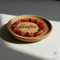 Armband aus rotem Achat | Kristallschmuck
