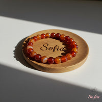 Armband aus rotem Achat | Kristallschmuck