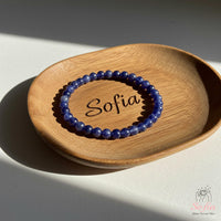 4MM Sodalith Armband | Zierlicher Perlen-Kristallschmuck
