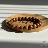 Red Creek Jasper Bracelet | Beaded Crystal Jewelry