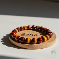 Rainbow Tigers Eye Stretch Bracelet | Beaded Boho Crystal Jewelry
