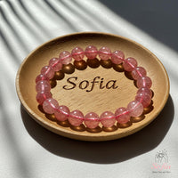 Strawberry Quartz Stretch Bracelet | Crystal Jewelry