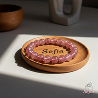 Strawberry Quartz Stretch Bracelet | Crystal Jewelry