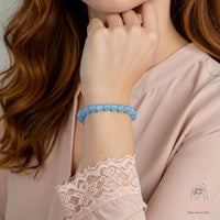 Aquamarine Stretch Bracelet | Beaded Crystal Jewelry