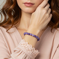 Lepidolite Beaded Bracelet | Crystal Jewelry