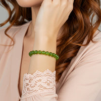 Peridot Stretch Bracelet | Crystal Jewelry