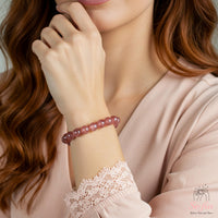 Strawberry Quartz Stretch Bracelet | Crystal Jewelry