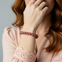 Strawberry Quartz Stretch Bracelet | Crystal Jewelry