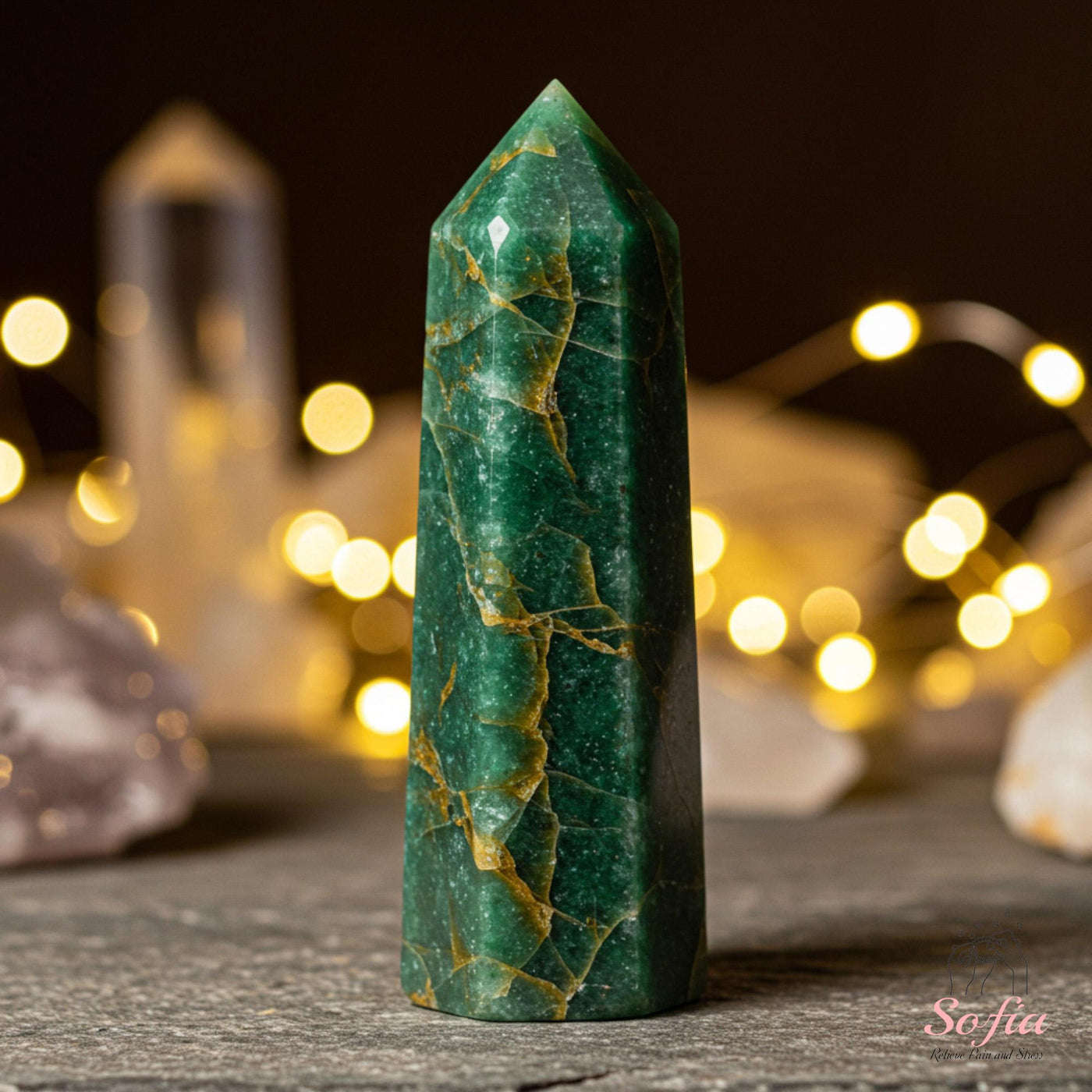 Emerald Crystal Tower | Crystal Stone Decor
