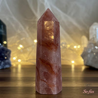 Fire Quartz Crystal Tower | Crystal Stone Decor