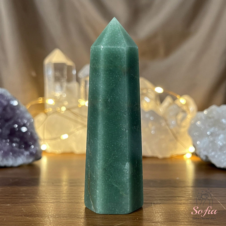 Aventurine Crystal Tower | Healing Decor - photo 1