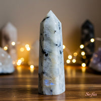 Rainbow Moonstone Crystal Tower | Crystal Stone Decor