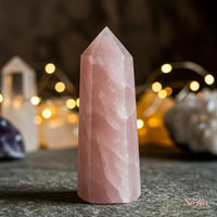 Rose Quartz Crystal Tower | Crystal Stone Decor