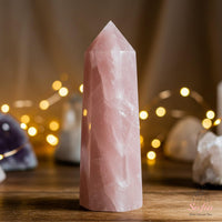 Rose Quartz Crystal Tower | Crystal Stone Decor